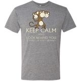 Keep Calm & Look Behind You A Three Headed Monkey Men's Triblend T-Shirt