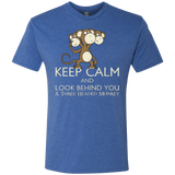 T-Shirts Vintage Royal / Small Keep Calm & Look Behind You A Three Headed Monkey Men's Triblend T-Shirt