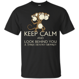 T-Shirts Black / Small Keep Calm & Look Behind You A Three Headed Monkey T-Shirt