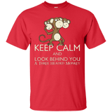 T-Shirts Red / Small Keep Calm & Look Behind You A Three Headed Monkey T-Shirt