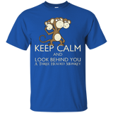 T-Shirts Royal / Small Keep Calm & Look Behind You A Three Headed Monkey T-Shirt