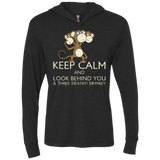 T-Shirts Vintage Black / X-Small Keep Calm & Look Behind You A Three Headed Monkey Triblend Long Sleeve Hoodie Tee