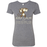 T-Shirts Premium Heather / Small Keep Calm & Look Behind You A Three Headed Monkey Women's Triblend T-Shirt