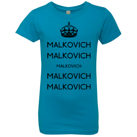 T-Shirts Turquoise / YXS Keep Calm Malkovich Girls Premium T-Shirt