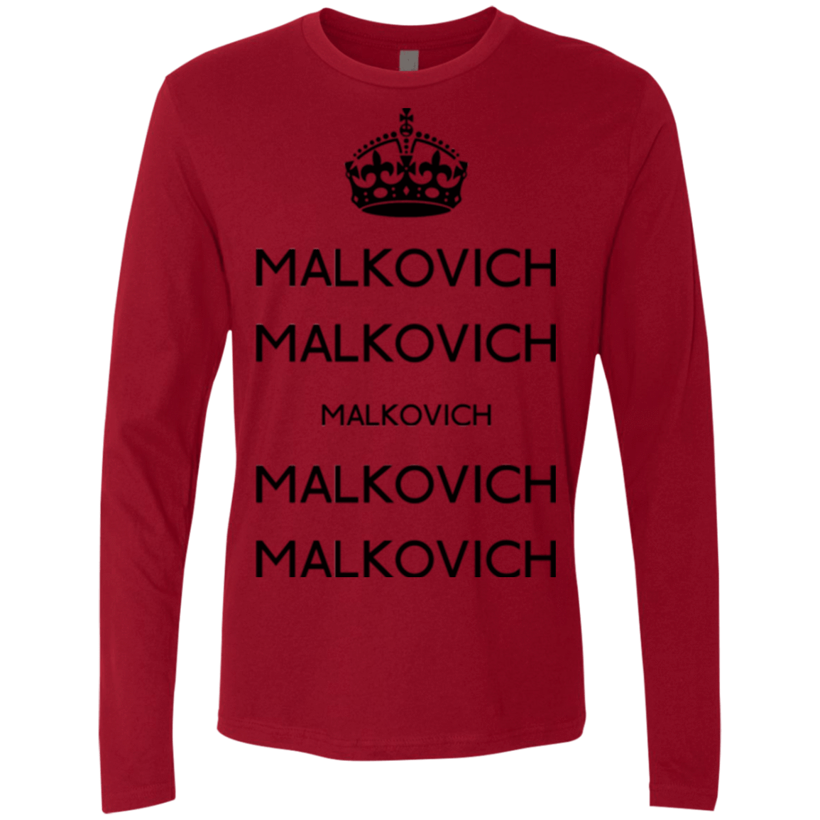 T-Shirts Cardinal / Small Keep Calm Malkovich Men's Premium Long Sleeve