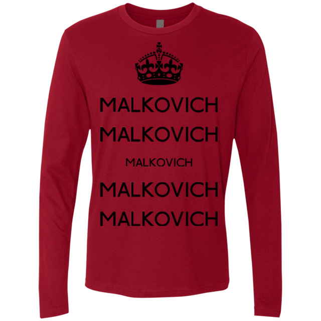 T-Shirts Cardinal / Small Keep Calm Malkovich Men's Premium Long Sleeve