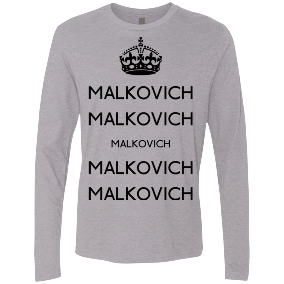 T-Shirts Heather Grey / Small Keep Calm Malkovich Men's Premium Long Sleeve