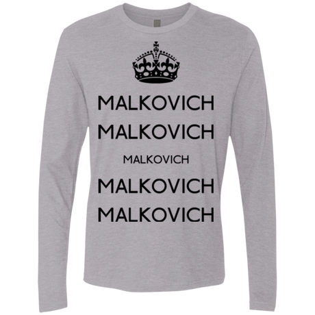 T-Shirts Heather Grey / Small Keep Calm Malkovich Men's Premium Long Sleeve