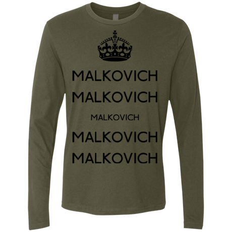 T-Shirts Military Green / Small Keep Calm Malkovich Men's Premium Long Sleeve