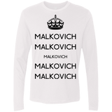 T-Shirts White / Small Keep Calm Malkovich Men's Premium Long Sleeve