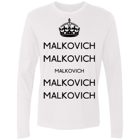 T-Shirts White / Small Keep Calm Malkovich Men's Premium Long Sleeve