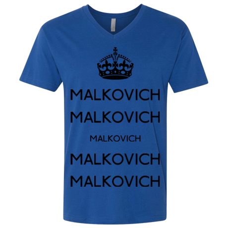 T-Shirts Royal / X-Small Keep Calm Malkovich Men's Premium V-Neck