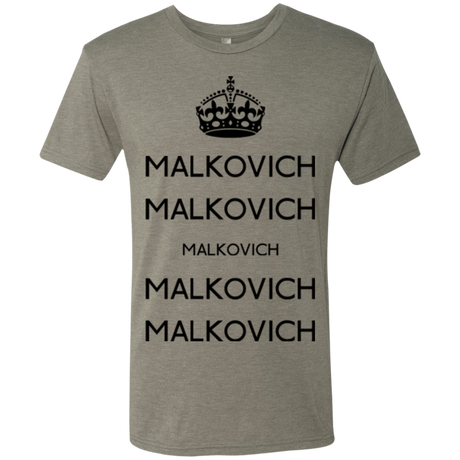 T-Shirts Venetian Grey / Small Keep Calm Malkovich Men's Triblend T-Shirt