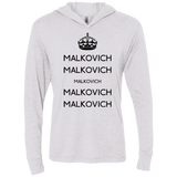 T-Shirts Heather White / X-Small Keep Calm Malkovich Triblend Long Sleeve Hoodie Tee