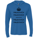 T-Shirts Vintage Royal / X-Small Keep Calm Malkovich Triblend Long Sleeve Hoodie Tee