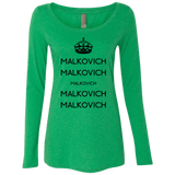 T-Shirts Envy / Small Keep Calm Malkovich Women's Triblend Long Sleeve Shirt