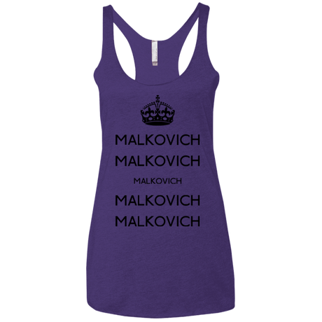 Keep Calm Malkovich Women's Triblend Racerback Tank