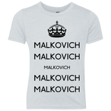 T-Shirts Heather White / YXS Keep Calm Malkovich Youth Triblend T-Shirt