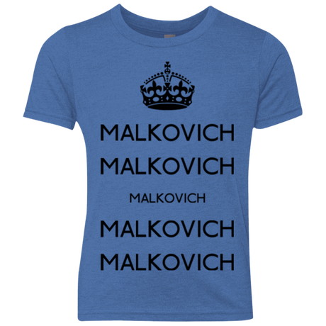 T-Shirts Vintage Royal / YXS Keep Calm Malkovich Youth Triblend T-Shirt