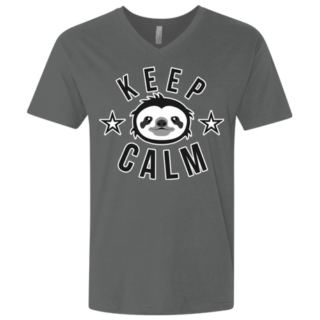 T-Shirts Heavy Metal / X-Small Keep Calm Men's Premium V-Neck