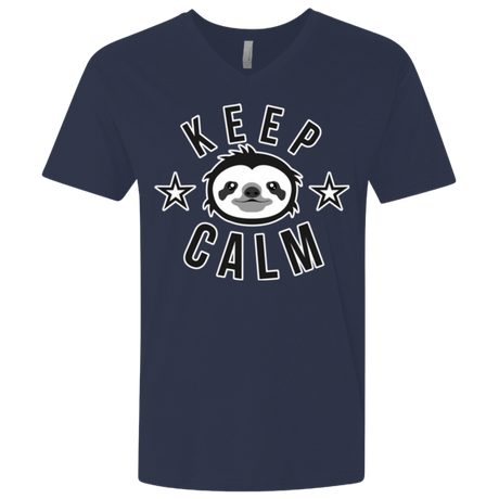 T-Shirts Midnight Navy / X-Small Keep Calm Men's Premium V-Neck