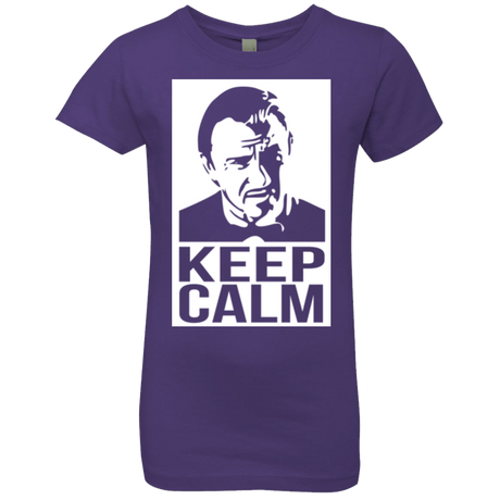 T-Shirts Purple Rush / YXS Keep Calm Mr. Wolf Girls Premium T-Shirt