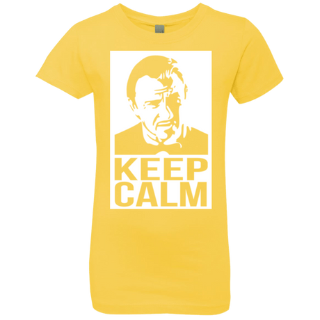 T-Shirts Vibrant Yellow / YXS Keep Calm Mr. Wolf Girls Premium T-Shirt