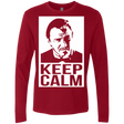 T-Shirts Cardinal / Small Keep Calm Mr. Wolf Men's Premium Long Sleeve