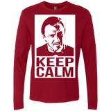 T-Shirts Cardinal / Small Keep Calm Mr. Wolf Men's Premium Long Sleeve