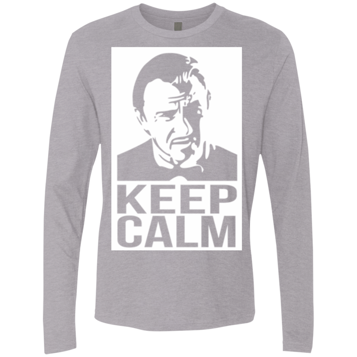 T-Shirts Heather Grey / Small Keep Calm Mr. Wolf Men's Premium Long Sleeve