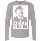 T-Shirts Heather Grey / Small Keep Calm Mr. Wolf Men's Premium Long Sleeve