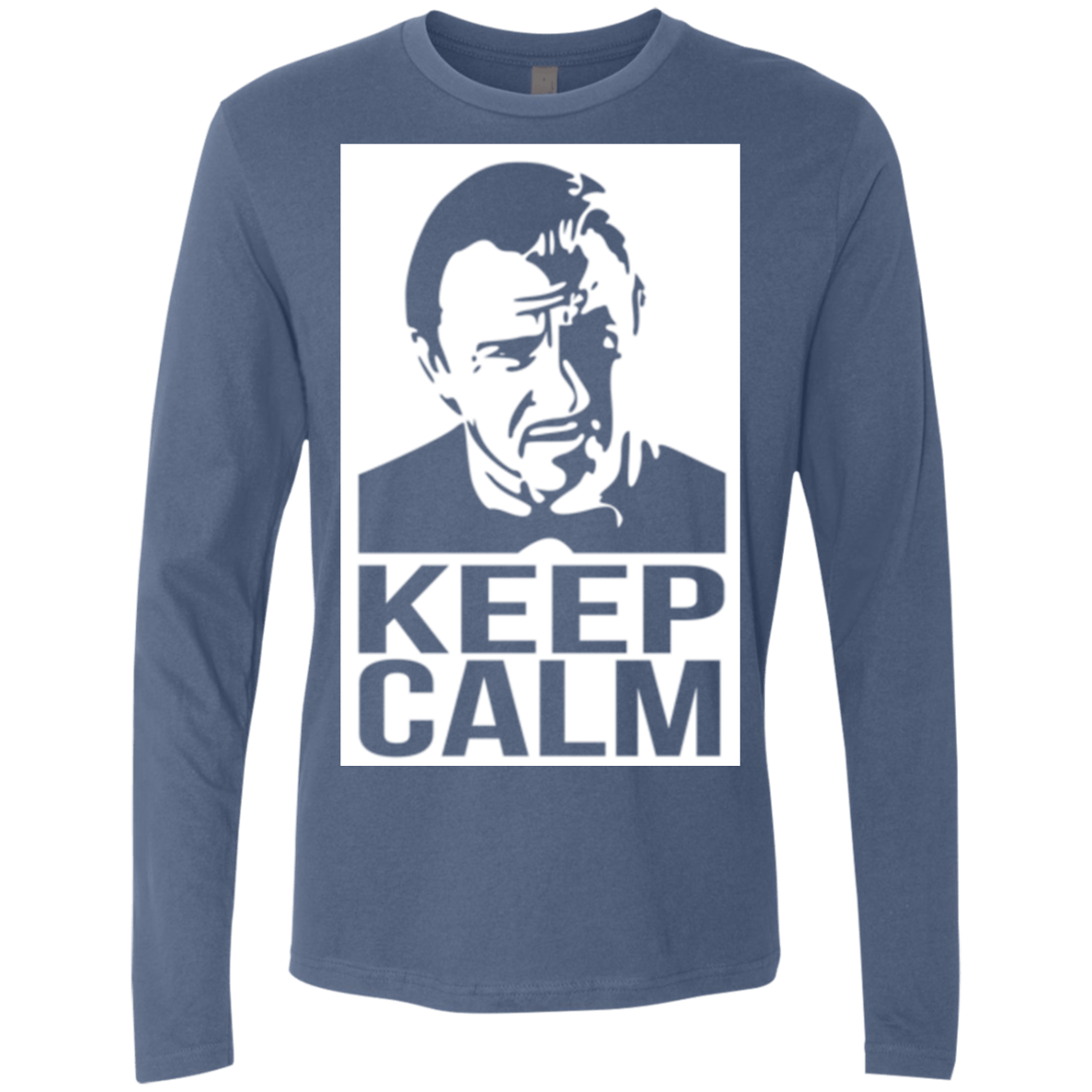 T-Shirts Indigo / Small Keep Calm Mr. Wolf Men's Premium Long Sleeve