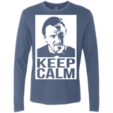 T-Shirts Indigo / Small Keep Calm Mr. Wolf Men's Premium Long Sleeve