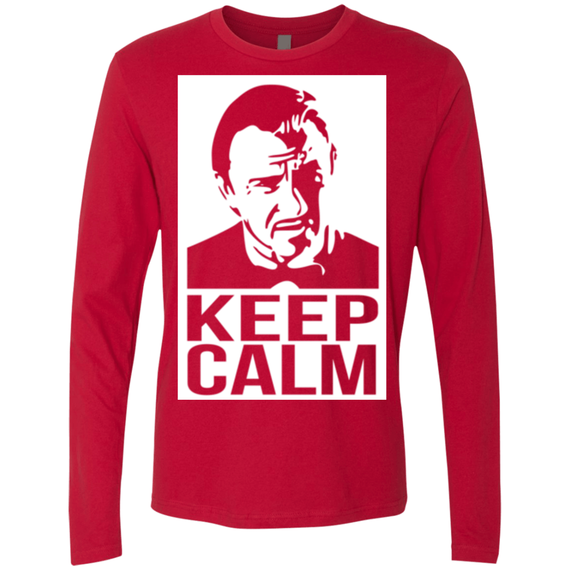 T-Shirts Red / Small Keep Calm Mr. Wolf Men's Premium Long Sleeve