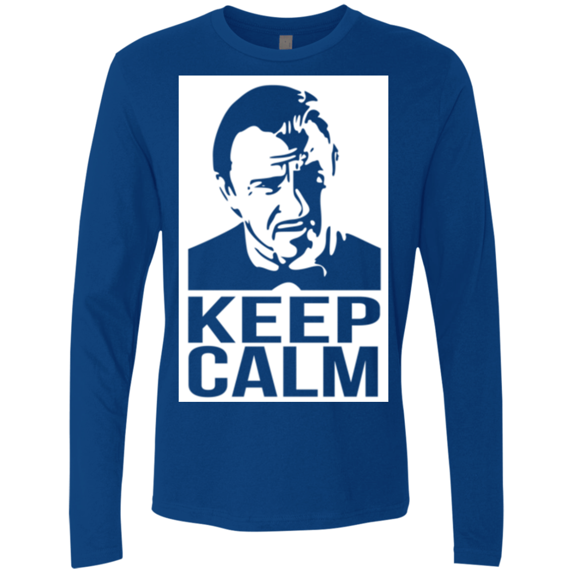 T-Shirts Royal / Small Keep Calm Mr. Wolf Men's Premium Long Sleeve