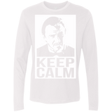 T-Shirts White / Small Keep Calm Mr. Wolf Men's Premium Long Sleeve