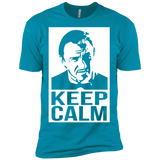 T-Shirts Turquoise / X-Small Keep Calm Mr. Wolf Men's Premium T-Shirt