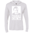 T-Shirts Heather White / X-Small Keep Calm Mr. Wolf Triblend Long Sleeve Hoodie Tee
