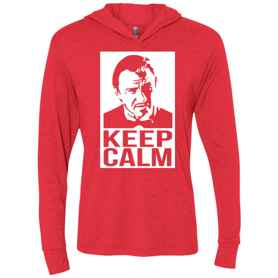 T-Shirts Vintage Red / X-Small Keep Calm Mr. Wolf Triblend Long Sleeve Hoodie Tee
