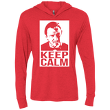 T-Shirts Vintage Red / X-Small Keep Calm Mr. Wolf Triblend Long Sleeve Hoodie Tee