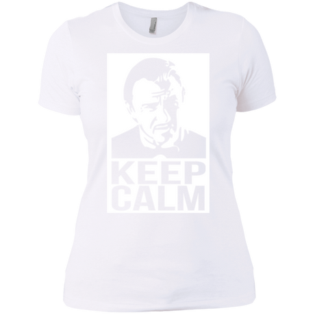 T-Shirts White / X-Small Keep Calm Mr. Wolf Women's Premium T-Shirt