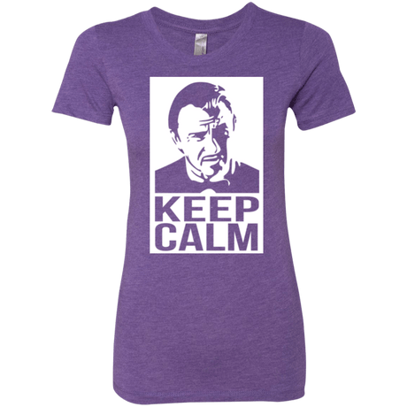 T-Shirts Purple Rush / Small Keep Calm Mr. Wolf Women's Triblend T-Shirt