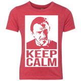 T-Shirts Vintage Red / YXS Keep Calm Mr. Wolf Youth Triblend T-Shirt
