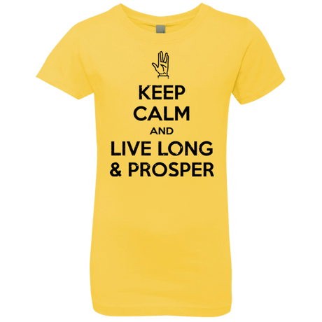T-Shirts Vibrant Yellow / YXS Keep calm prosper Girls Premium T-Shirt
