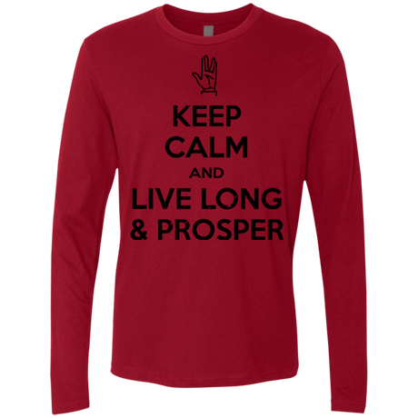 T-Shirts Cardinal / Small Keep calm prosper Men's Premium Long Sleeve