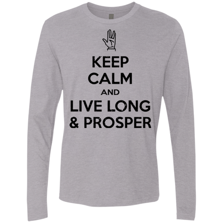 T-Shirts Heather Grey / Small Keep calm prosper Men's Premium Long Sleeve