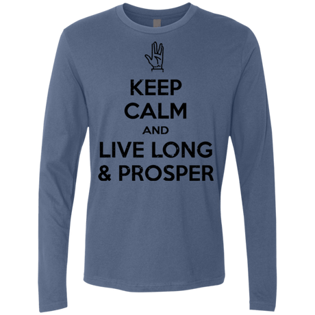 T-Shirts Indigo / Small Keep calm prosper Men's Premium Long Sleeve