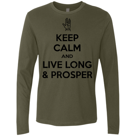 T-Shirts Military Green / Small Keep calm prosper Men's Premium Long Sleeve