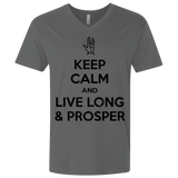 T-Shirts Heavy Metal / X-Small Keep calm prosper Men's Premium V-Neck