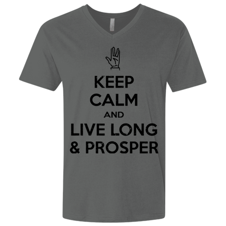 T-Shirts Heavy Metal / X-Small Keep calm prosper Men's Premium V-Neck